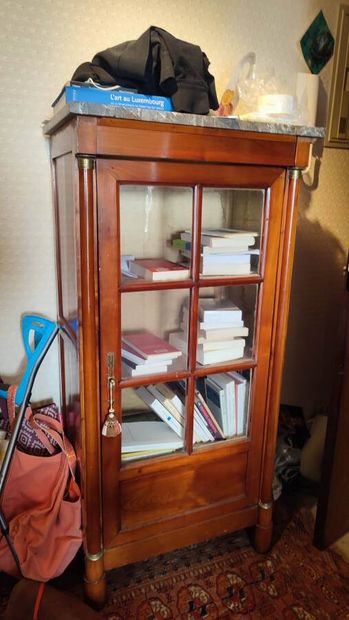 Empire style veneered display cabinet with...