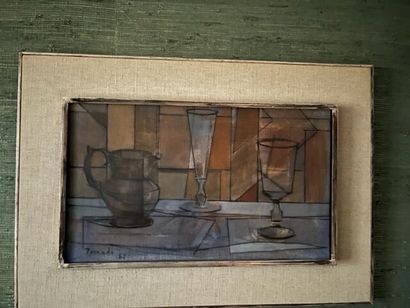 Ecole du XXème siècle
Composition au verre...