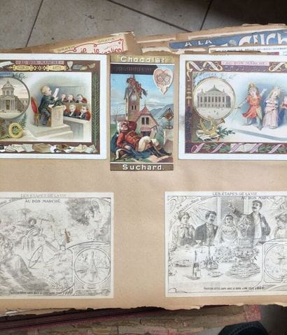Old picture albums 
Albums of old postcards,...
