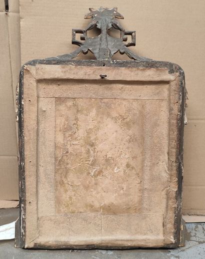 Louis XVI style wood and gilded stucco mirror
(Misses...