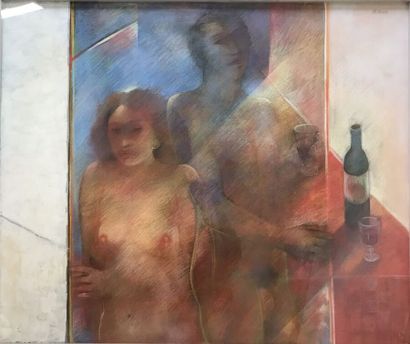 BITKER Colette (née en 1929)
Couple
Pastel...