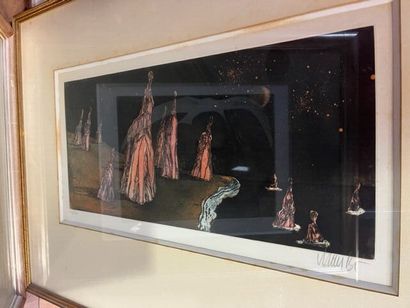 Fort ensemble de gravures contemporaines...