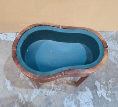 Wooden bidet and metal bowl
Height : 43 ;...