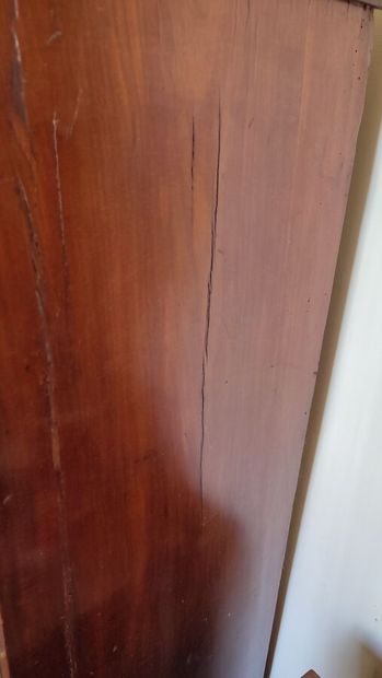 Mahogany straight desk, claw feet, marble...