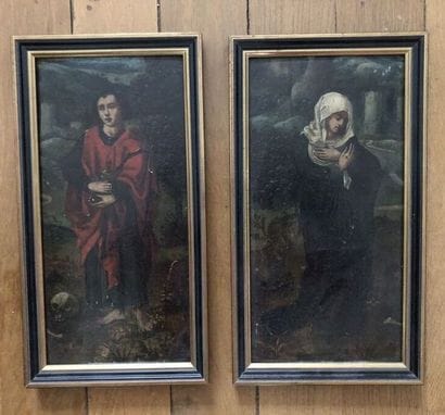 Two oils on panel
 