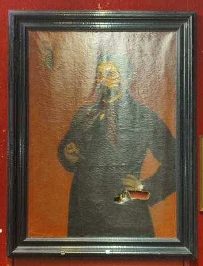 19th century school
Portrait of an artist
Oil...
