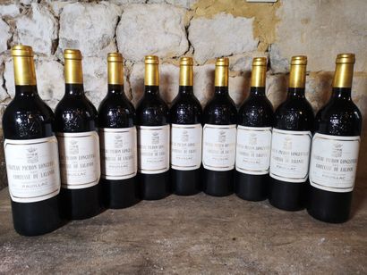 9 bouteilles Château PICHON LONGUEVILLE COMTESSE...