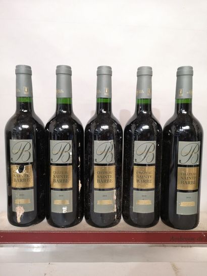 5 bottles Château SAINTE BARBE - Bordeaux...
