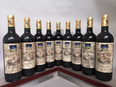 9 bottles Château SIRAN - Margaux 2005 Stained...