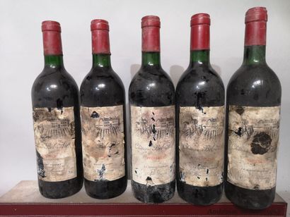 5 bottles Château BEL-AIR - Pomerol 1988...