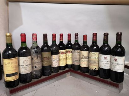 11 bottles BORDEAUX DIVERS FOR SALE AS IS...