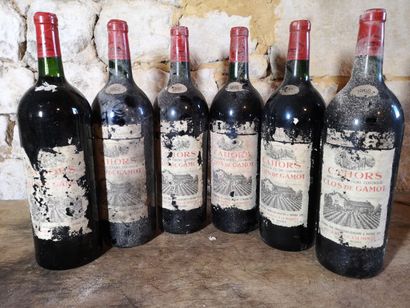 6 magnums CLOS de GAMOT - Cahors 1998 Stained...