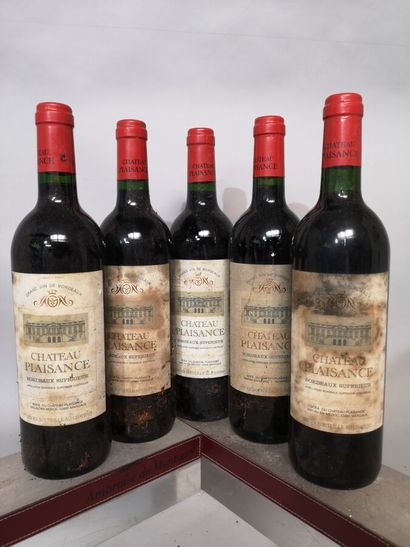 5 bottles Château PLAISANCE - Bordeaux 2000...
