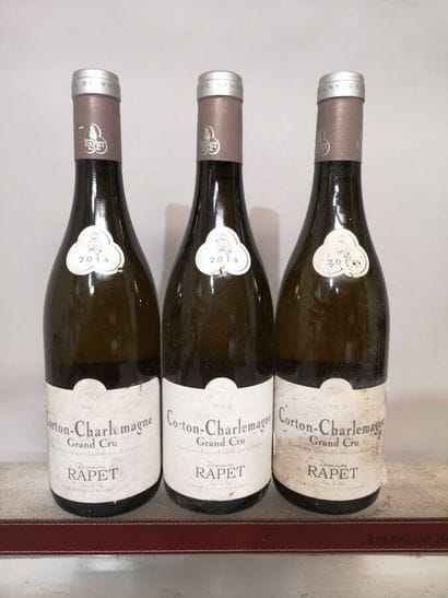 3 bouteilles CORTON CHARLEMAGNE Grand Cru...