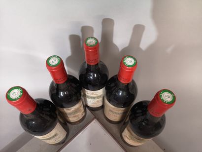 5 bottles Château PLAISANCE - Bordeaux 2000...
