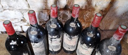 6 magnums CLOS de GAMOT - Cahors 1998 Stained...