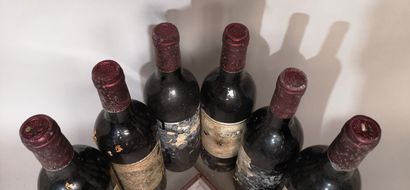 6 bottles Château BARREJAT MADIRAN 1997 Stained...