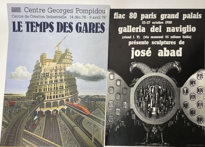 Batch of posters advertising art exhibitions...