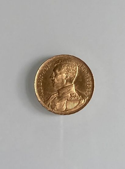 One 20 Franc gold coin, Belgium
(worn and...