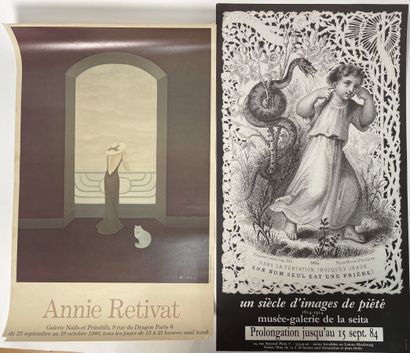 Batch of posters advertising art exhibitions...