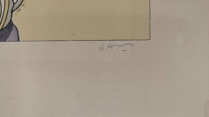 Lot of modern and contemporary drawings and...