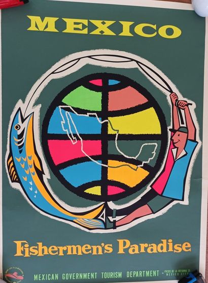 Batch of posters on the theme of travel and...