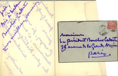AUTOGRAPHS GYP. 2 LAS : 4 ff. to Boucher-Cadart...