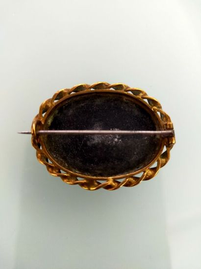 Micromosaic brooch with forum motif