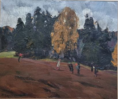 SOROKIN Ivan (1922-2004)
Animated landscape
Oil...