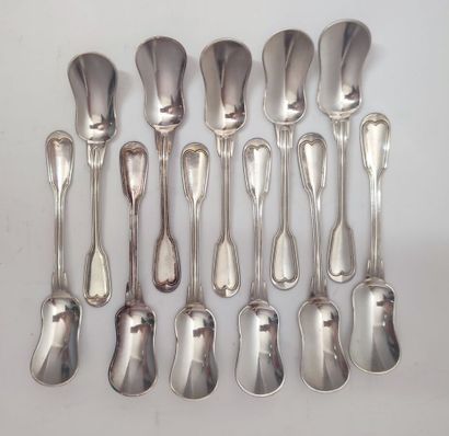 Set of silver-plated cutlery, filet pattern,...