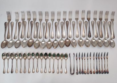 ERCUIS
Set of silver-plated cutlery decorated...
