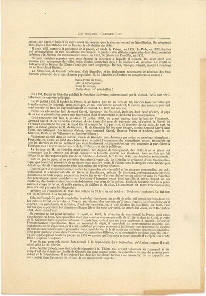 AUTOGRAPHES GIRARDIN (Émile de). 20 LAS,...