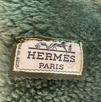 Set of three coats including one HERMES 
Stains...