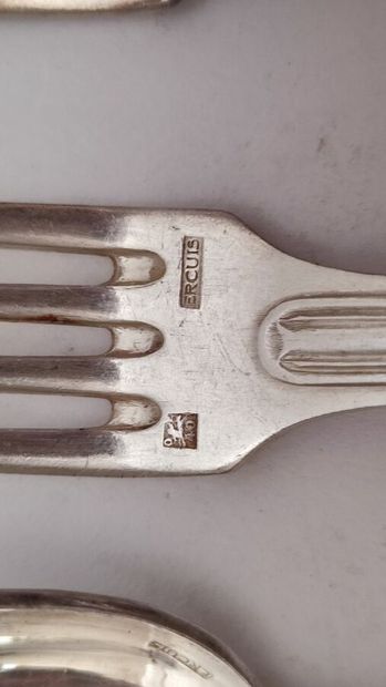 ERCUIS
Part of a silver-plated menagère,...
