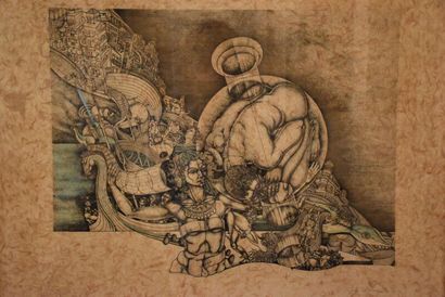 KAZANDJIAN Jean (born 1928),
Surrealist composition
Print...