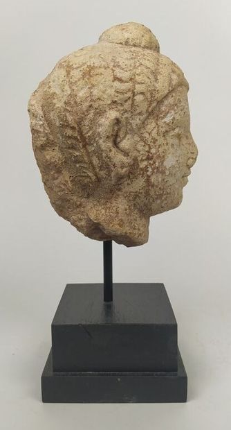 Asia
Stone Buddha head 
On base
Height 30...