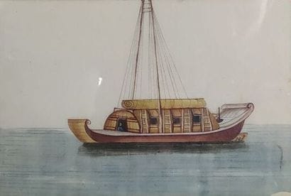 CHINA 
Set of four drawings on rice paper...