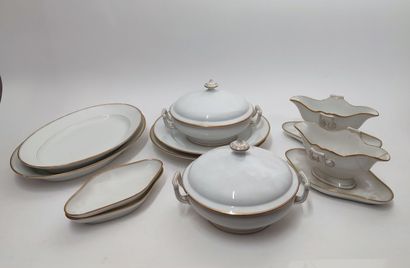Lot of white porcelain service pieces with...