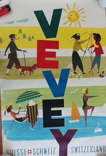 Batch of posters on the theme of travel and...