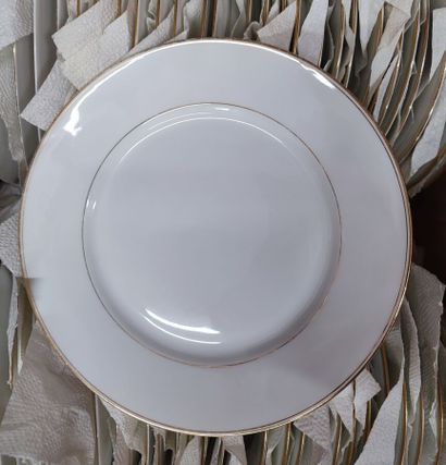 Lot of white porcelain service pieces with...