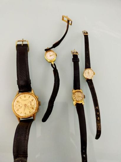 Lot of four wristwatches, three ladies' in...