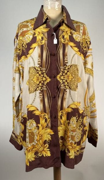 Set of two CHANEL dresses in pink silk (T....