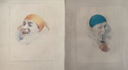 HENRION Armand (1875-1958)
Pierrot fumant...
