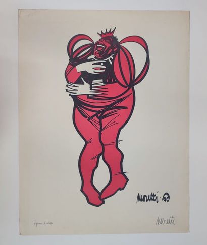 MORETTI Raymond (1931-2005)
Set of two lithographs,...