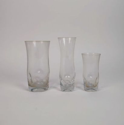 Partie de service de verres comprenant six...