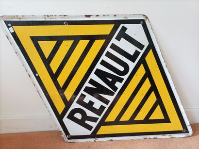 RENAULT two-sided enamelled plate
(Recto-verso)
Height...