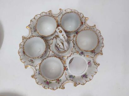 LIMOGES
Two porcelain bowls with handles...