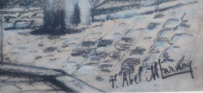 Modern school
House
Pencil and charcoal
Signed...
