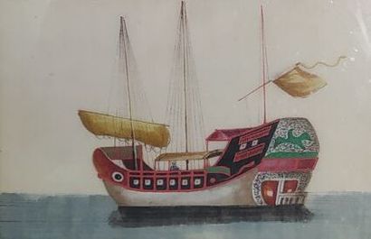 CHINA 
Set of four drawings on rice paper...