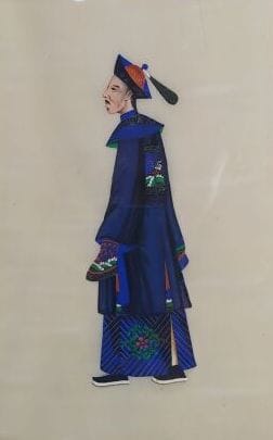 CHINA 
Set of four drawings on rice paper...